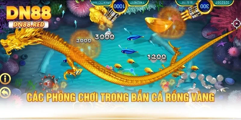 Các phòng chơi trong bắn cá rồng vàng